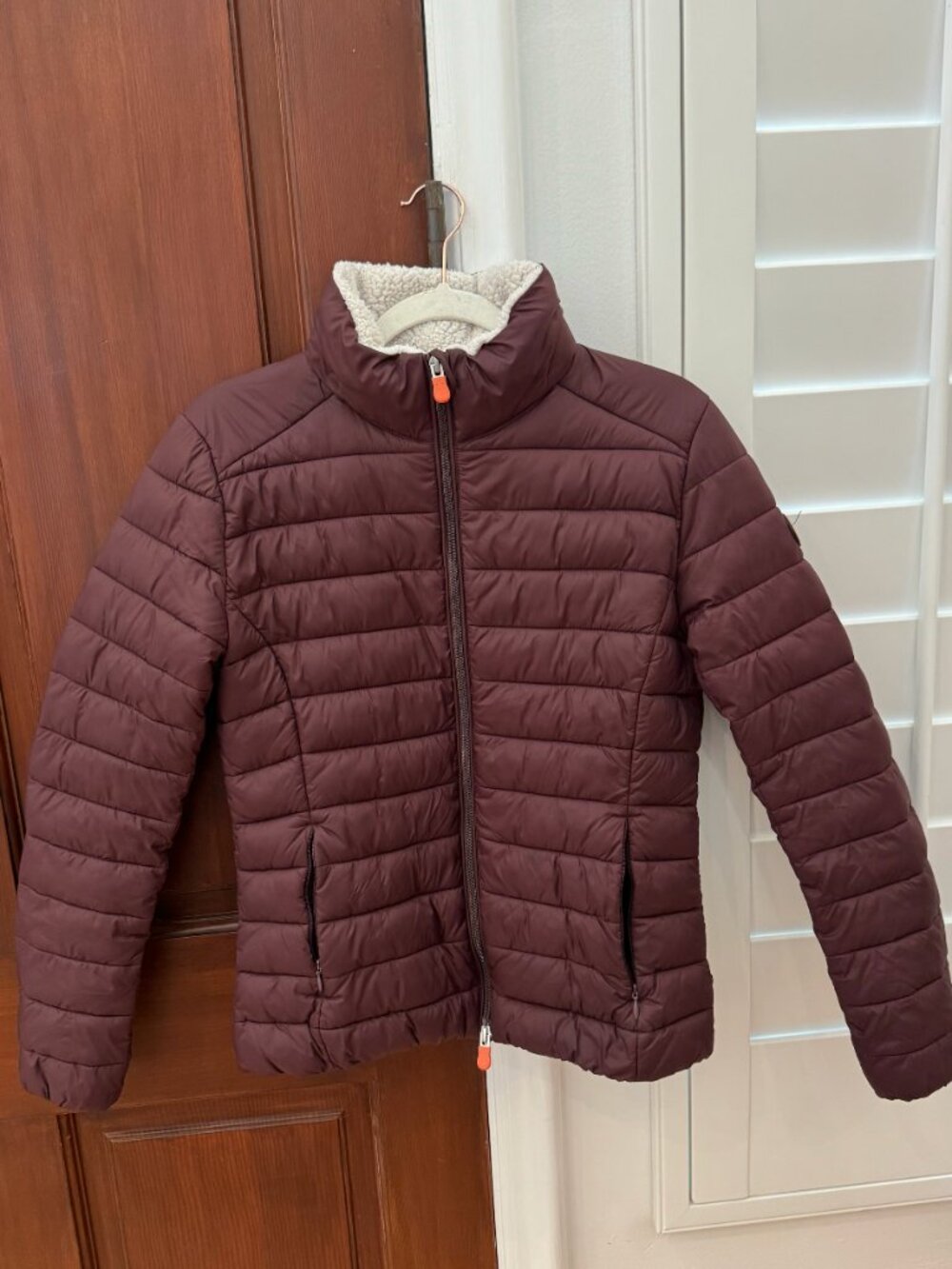 SAVE THE DUCK, Ultra light Faux Fur Collar Longline Puffer Jacket.